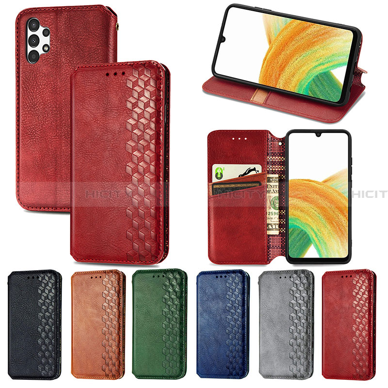 Custodia Portafoglio In Pelle Cover con Supporto S01D per Samsung Galaxy A13 4G