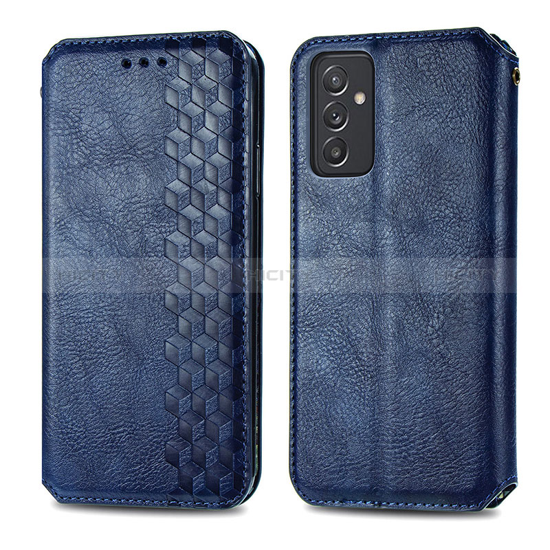 Custodia Portafoglio In Pelle Cover con Supporto S01D per Samsung Galaxy A15 5G Blu