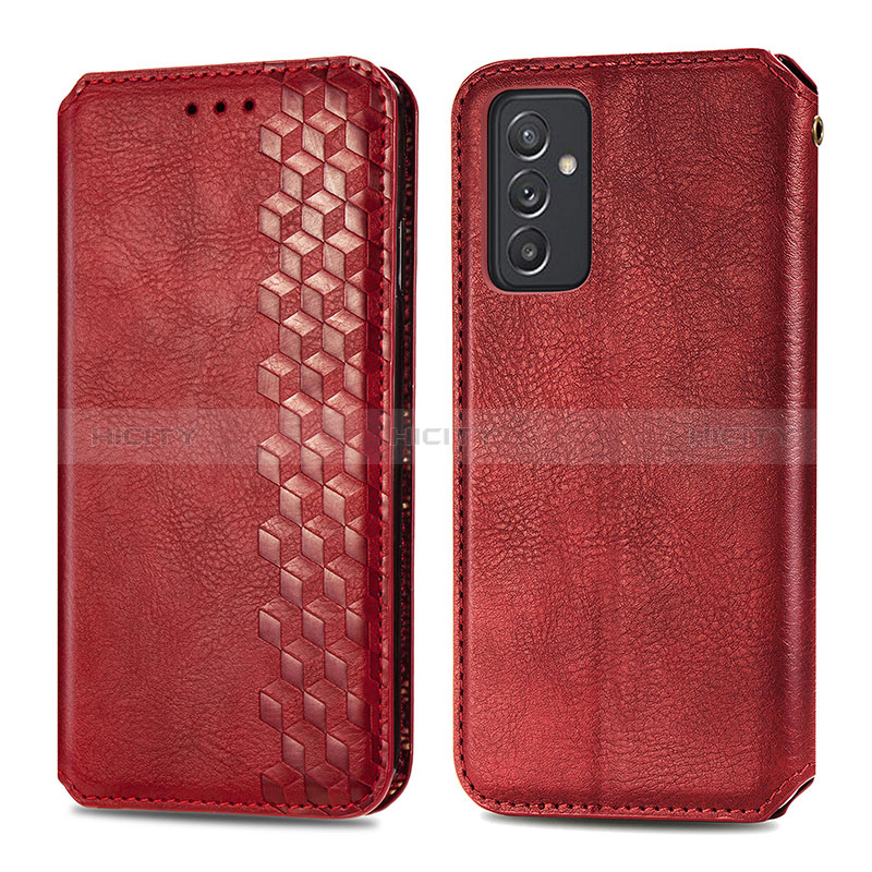 Custodia Portafoglio In Pelle Cover con Supporto S01D per Samsung Galaxy A15 5G Rosso