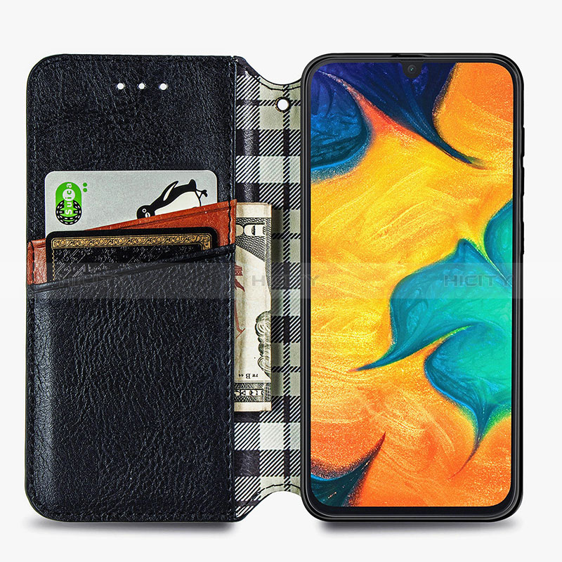 Custodia Portafoglio In Pelle Cover con Supporto S01D per Samsung Galaxy A20