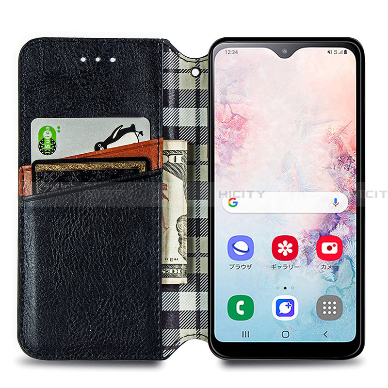 Custodia Portafoglio In Pelle Cover con Supporto S01D per Samsung Galaxy A20 SC-02M SCV46