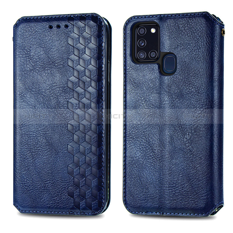 Custodia Portafoglio In Pelle Cover con Supporto S01D per Samsung Galaxy A21s