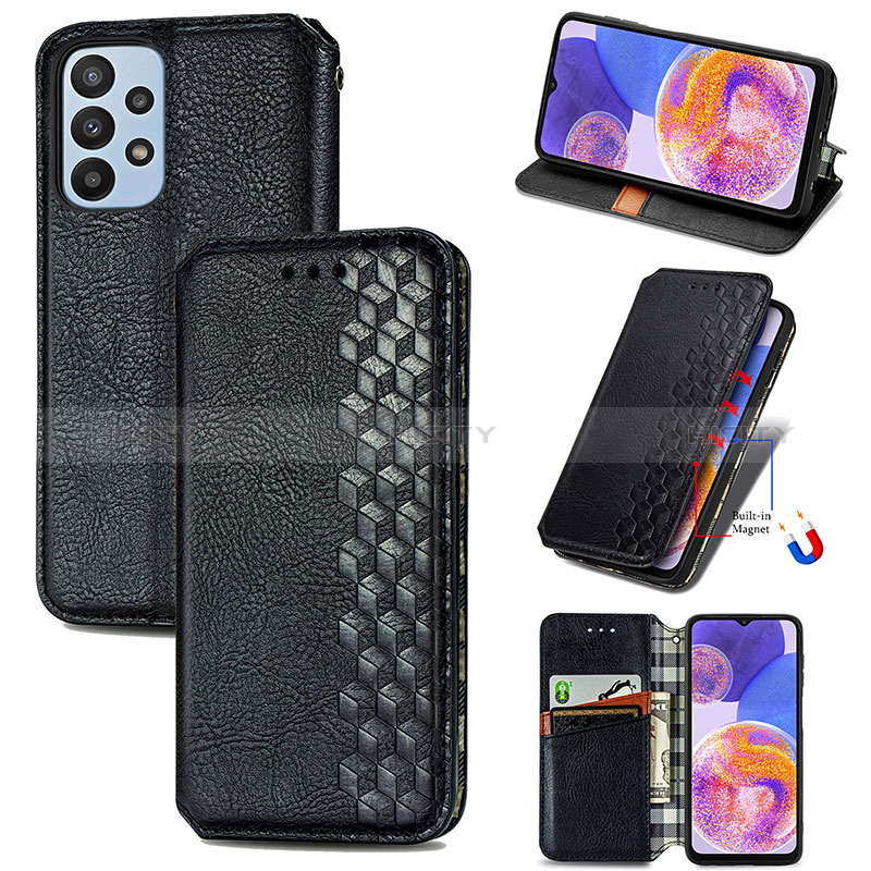 Custodia Portafoglio In Pelle Cover con Supporto S01D per Samsung Galaxy A23 5G