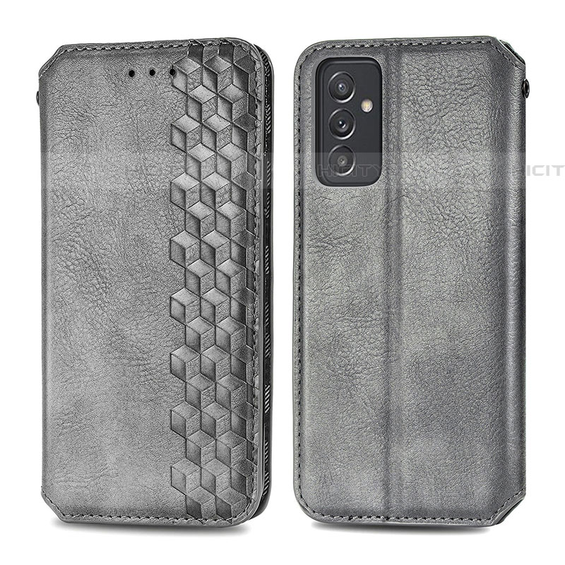 Custodia Portafoglio In Pelle Cover con Supporto S01D per Samsung Galaxy A24 4G Grigio