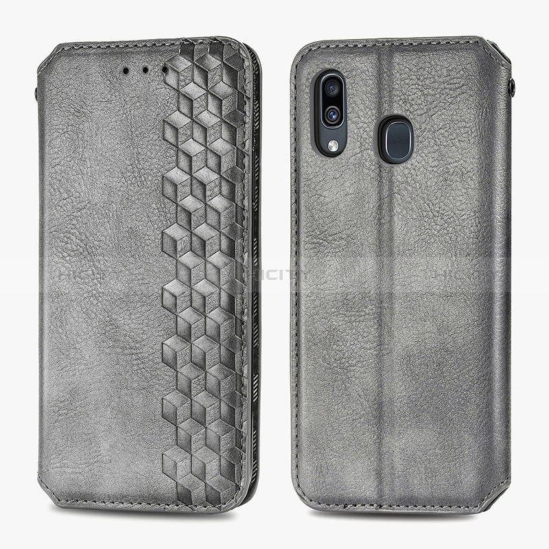 Custodia Portafoglio In Pelle Cover con Supporto S01D per Samsung Galaxy A30