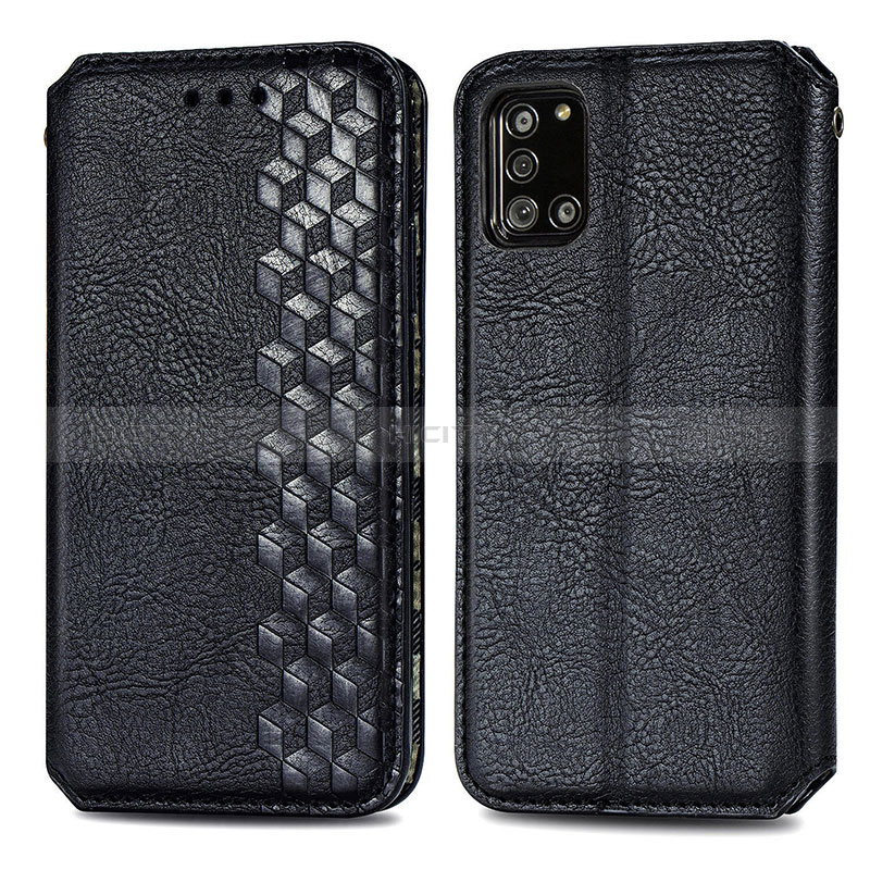 Custodia Portafoglio In Pelle Cover con Supporto S01D per Samsung Galaxy A31 Nero