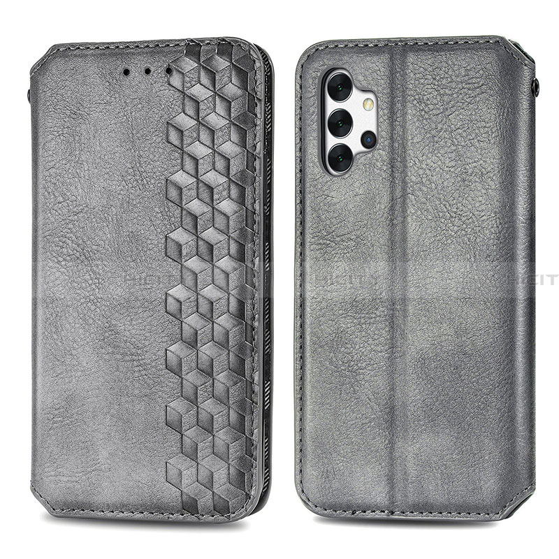 Custodia Portafoglio In Pelle Cover con Supporto S01D per Samsung Galaxy A32 5G Grigio