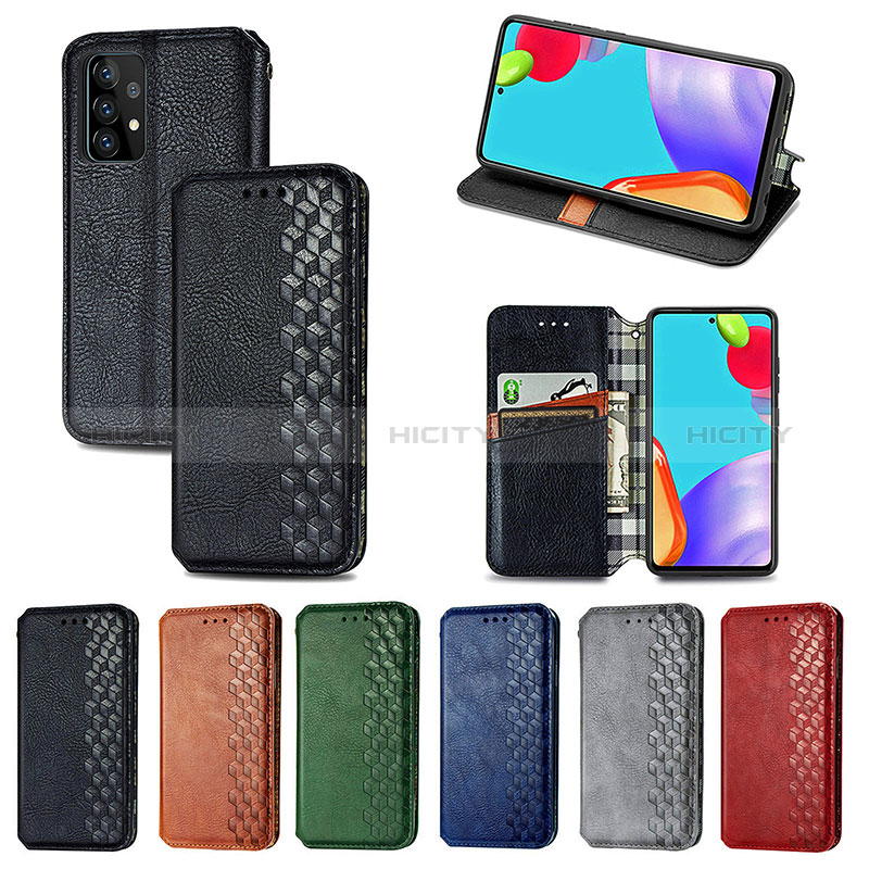 Custodia Portafoglio In Pelle Cover con Supporto S01D per Samsung Galaxy A52s 5G