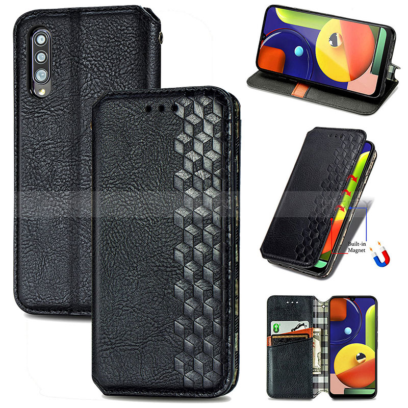 Custodia Portafoglio In Pelle Cover con Supporto S01D per Samsung Galaxy A70S