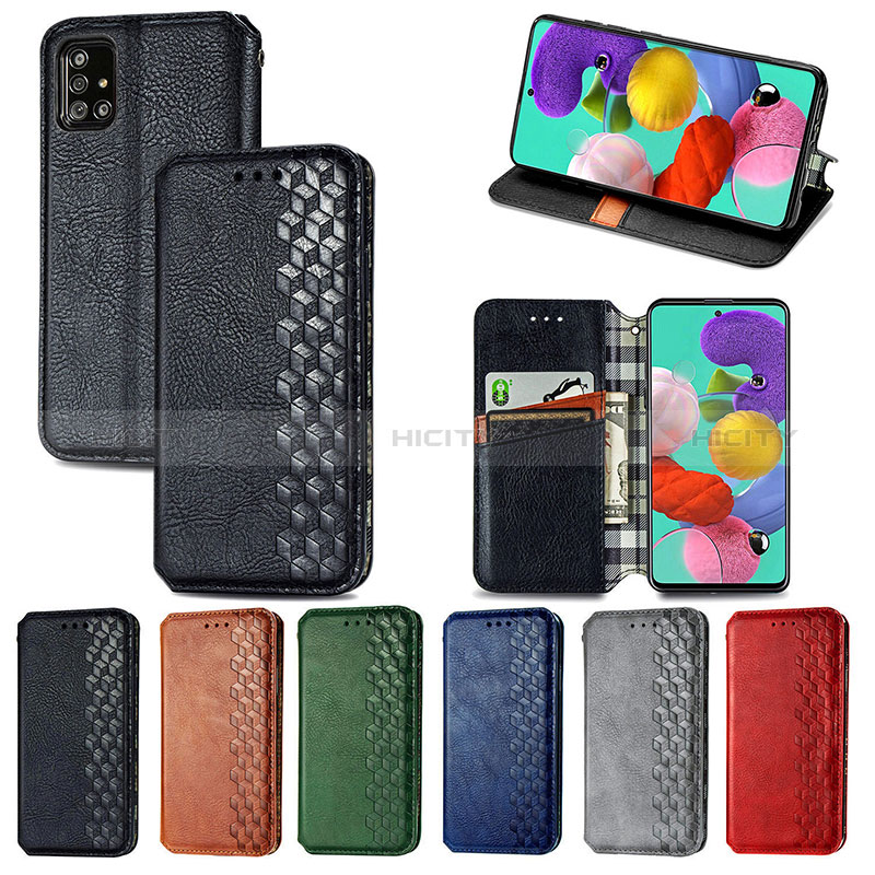 Custodia Portafoglio In Pelle Cover con Supporto S01D per Samsung Galaxy A71 5G