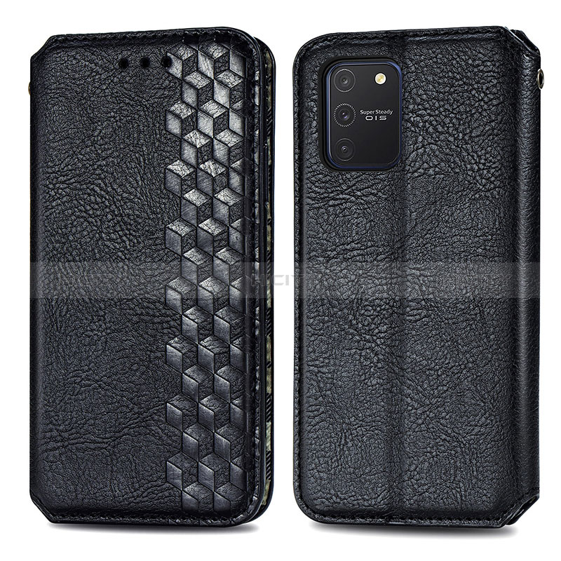 Custodia Portafoglio In Pelle Cover con Supporto S01D per Samsung Galaxy A91 Nero