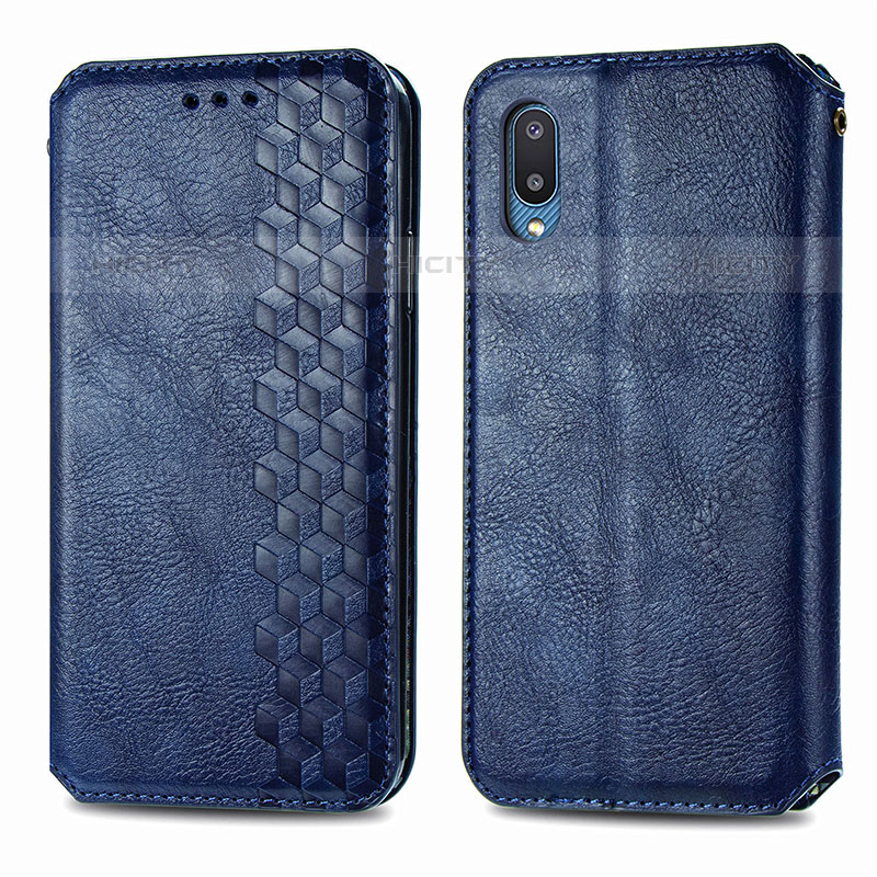 Custodia Portafoglio In Pelle Cover con Supporto S01D per Samsung Galaxy M02