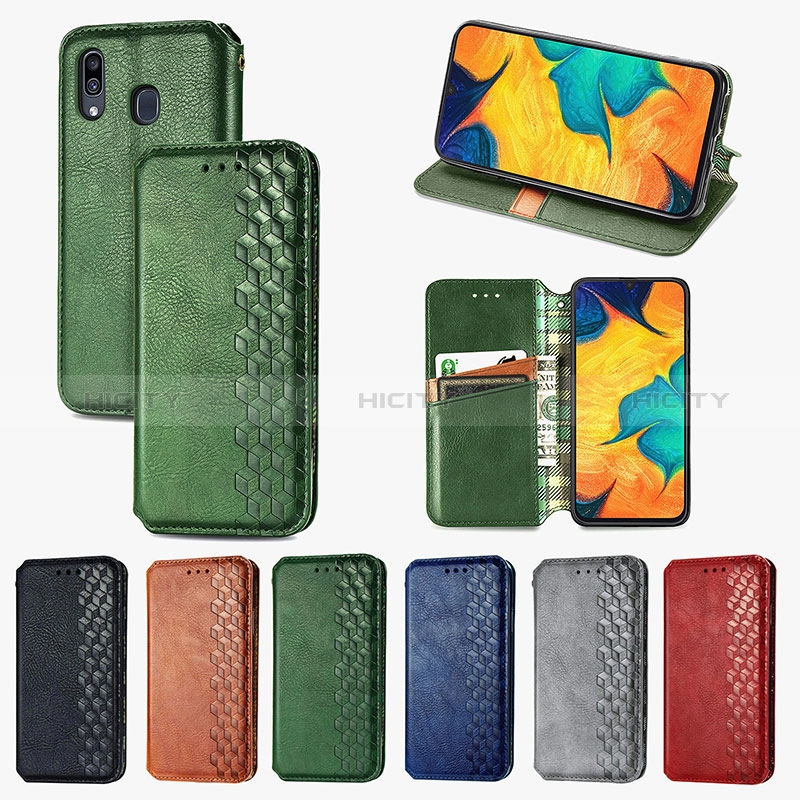 Custodia Portafoglio In Pelle Cover con Supporto S01D per Samsung Galaxy M10S