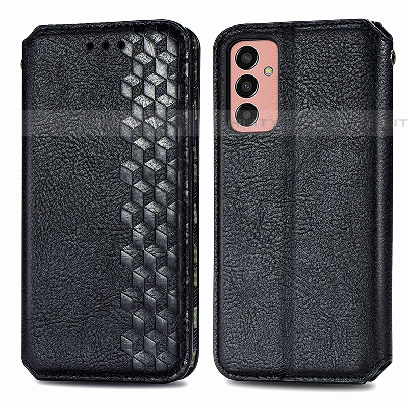 Custodia Portafoglio In Pelle Cover con Supporto S01D per Samsung Galaxy M13 4G Nero