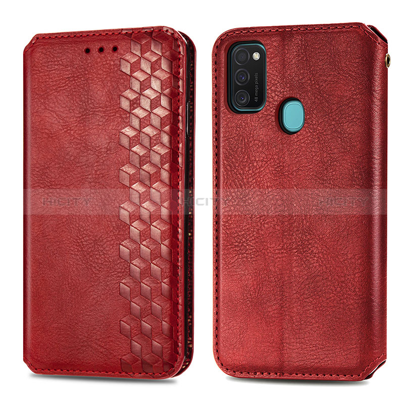 Custodia Portafoglio In Pelle Cover con Supporto S01D per Samsung Galaxy M30s