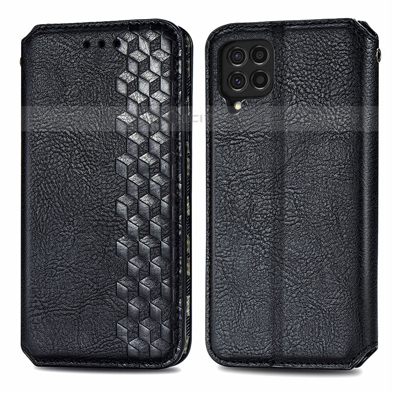 Custodia Portafoglio In Pelle Cover con Supporto S01D per Samsung Galaxy M62 4G Nero