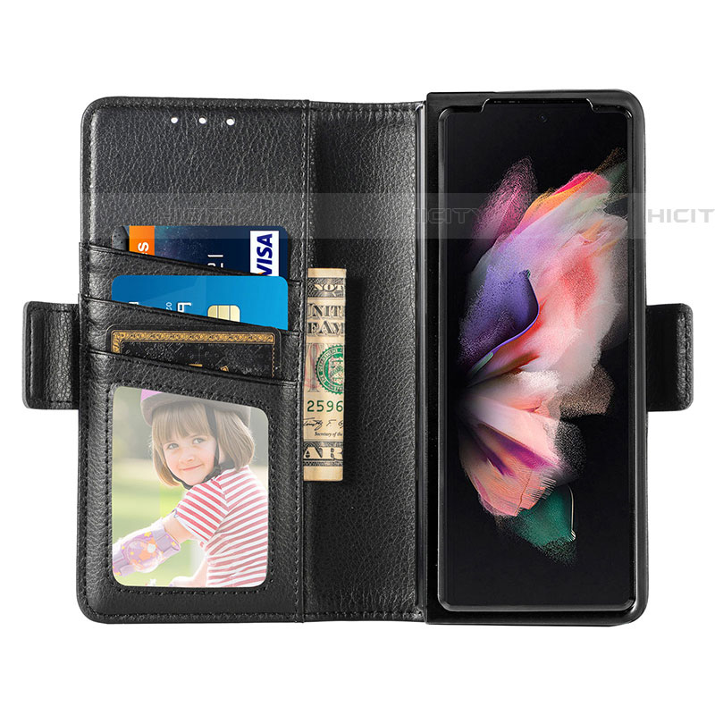 Custodia Portafoglio In Pelle Cover con Supporto S01D per Samsung Galaxy Z Fold4 5G