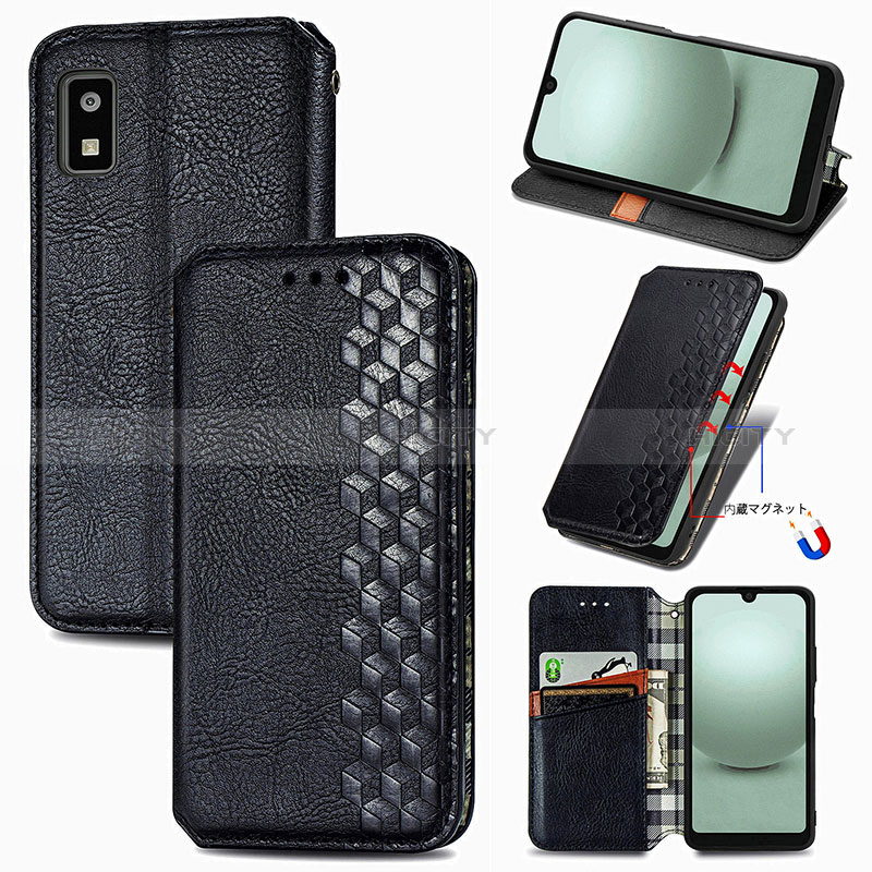 Custodia Portafoglio In Pelle Cover con Supporto S01D per Sharp Aquos wish3