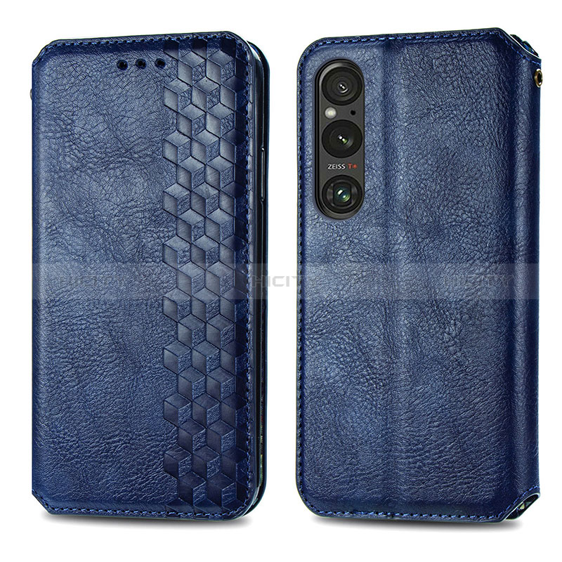 Custodia Portafoglio In Pelle Cover con Supporto S01D per Sony Xperia 1 V