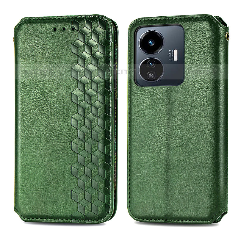 Custodia Portafoglio In Pelle Cover con Supporto S01D per Vivo iQOO Z6 Lite 5G Verde