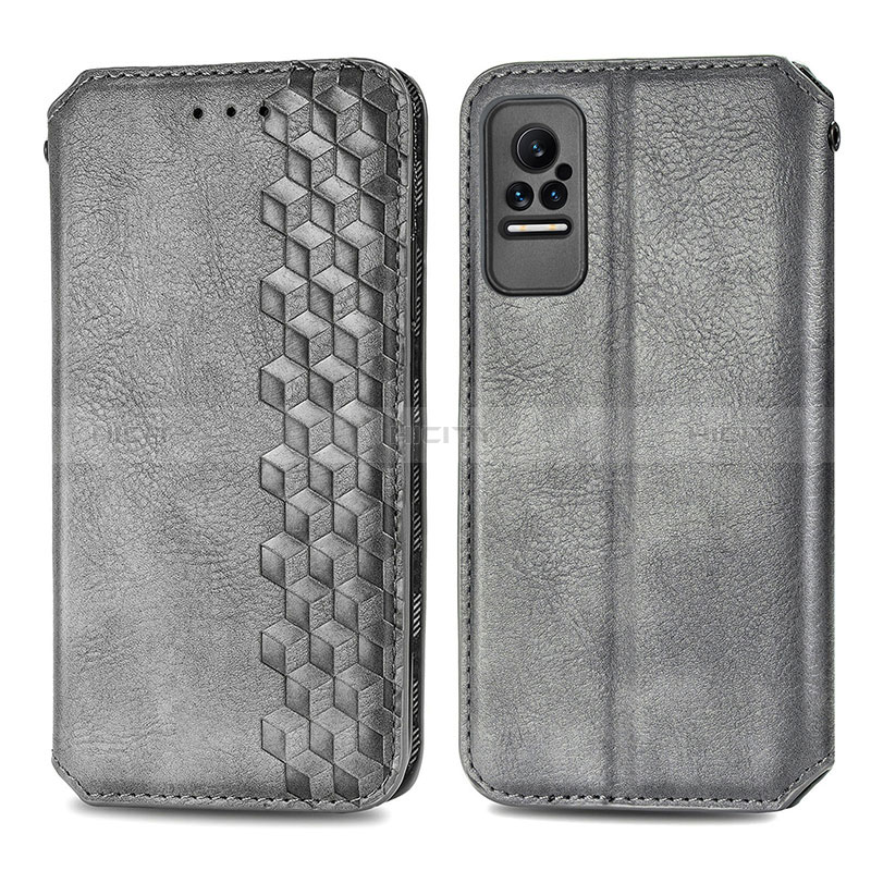 Custodia Portafoglio In Pelle Cover con Supporto S01D per Xiaomi Civi 1S 5G Grigio