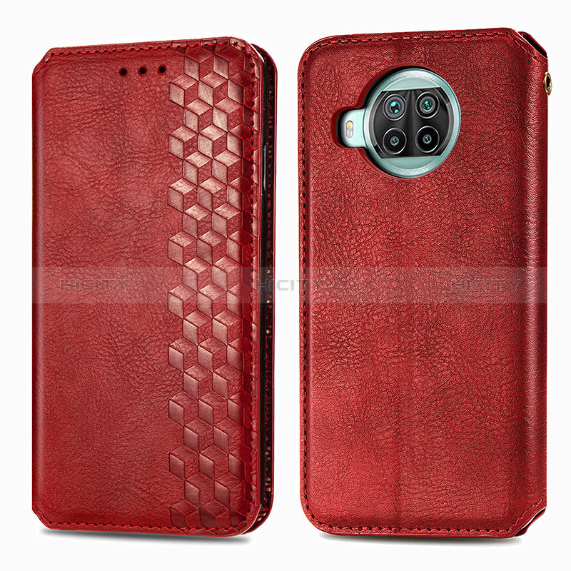 Custodia Portafoglio In Pelle Cover con Supporto S01D per Xiaomi Mi 10i 5G Rosso