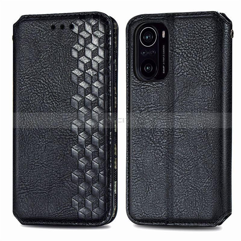 Custodia Portafoglio In Pelle Cover con Supporto S01D per Xiaomi Mi 11i 5G Nero