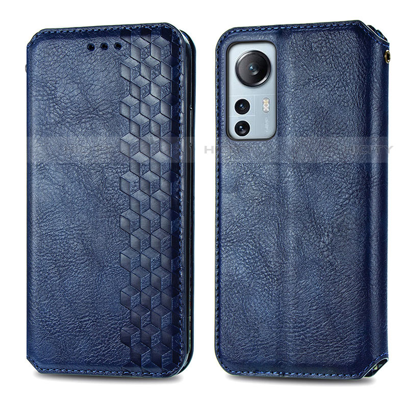 Custodia Portafoglio In Pelle Cover con Supporto S01D per Xiaomi Mi 12 Lite 5G Blu