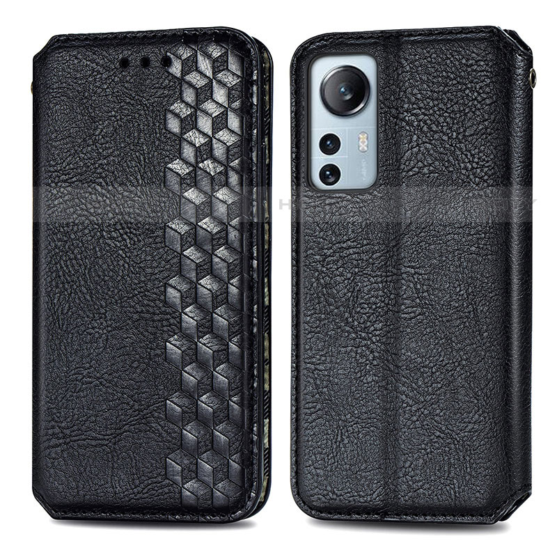 Custodia Portafoglio In Pelle Cover con Supporto S01D per Xiaomi Mi 12S 5G Nero