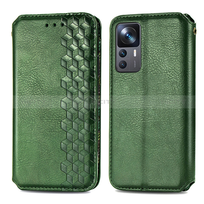 Custodia Portafoglio In Pelle Cover con Supporto S01D per Xiaomi Mi 12T Pro 5G Verde