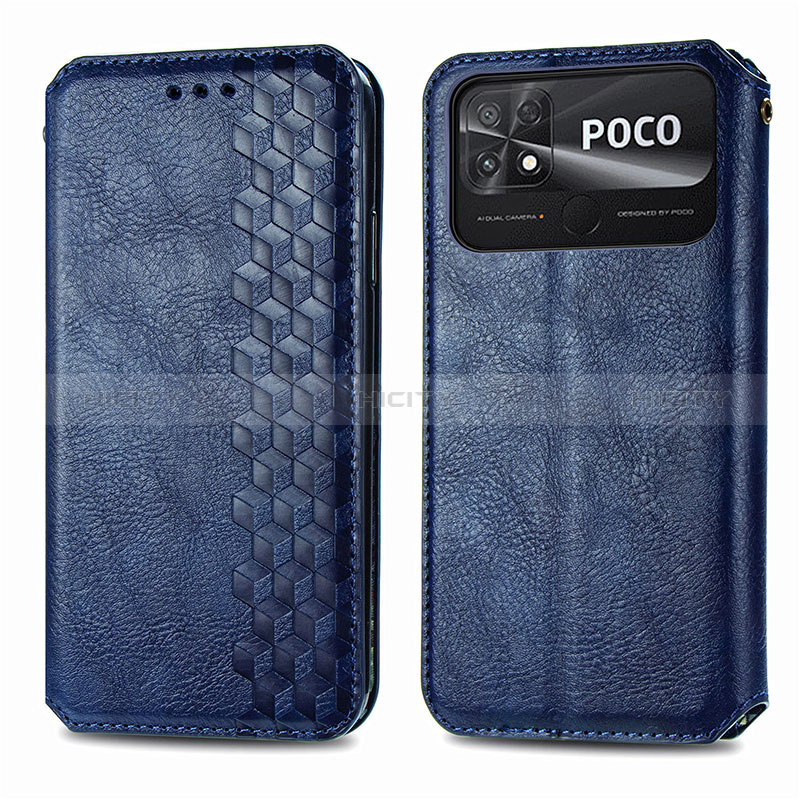 Custodia Portafoglio In Pelle Cover con Supporto S01D per Xiaomi Poco C40