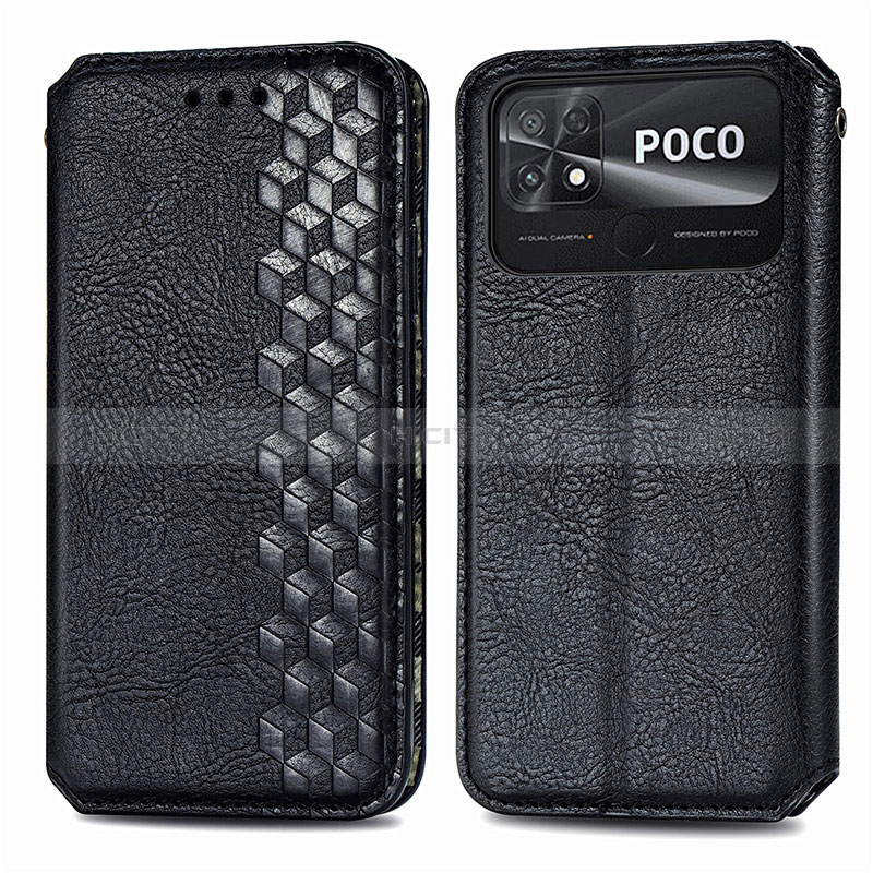 Custodia Portafoglio In Pelle Cover con Supporto S01D per Xiaomi Poco C40