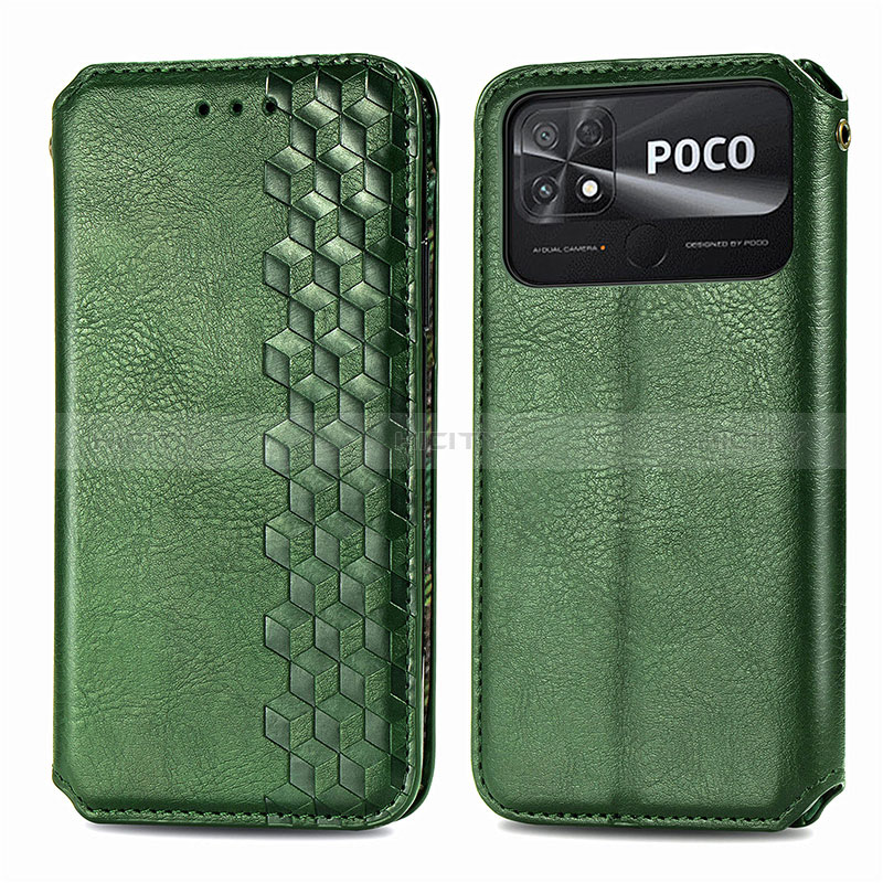 Custodia Portafoglio In Pelle Cover con Supporto S01D per Xiaomi Poco C40