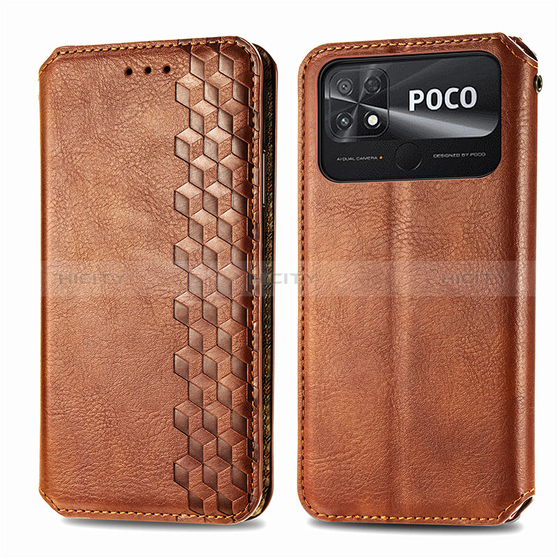 Custodia Portafoglio In Pelle Cover con Supporto S01D per Xiaomi Poco C40