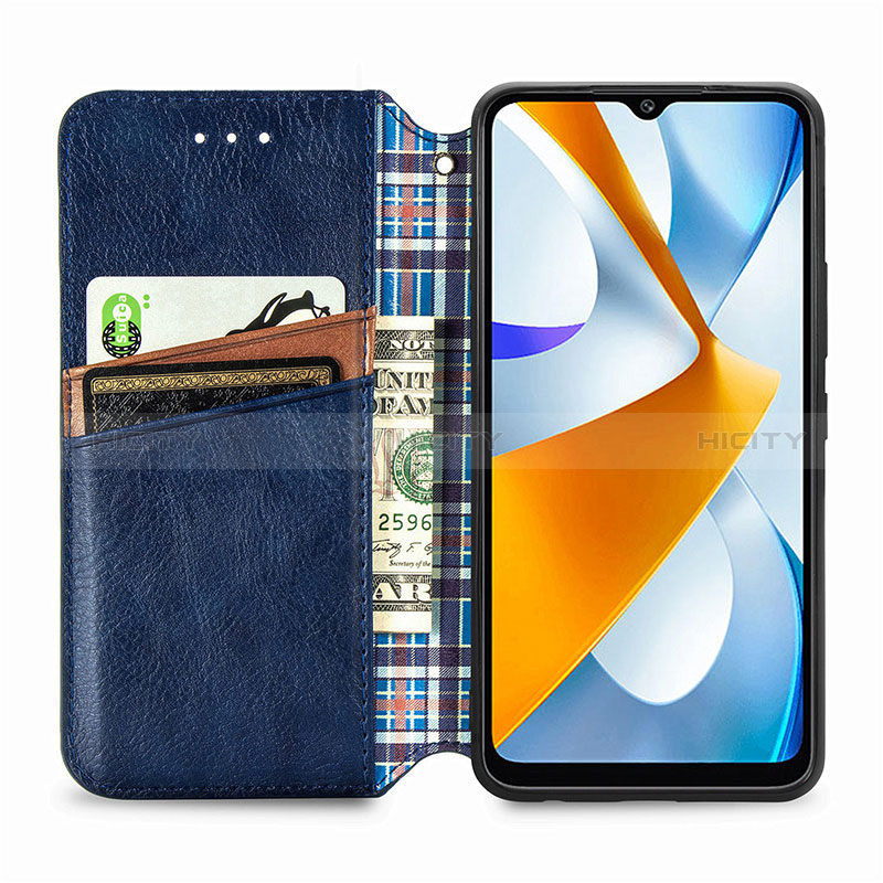 Custodia Portafoglio In Pelle Cover con Supporto S01D per Xiaomi Poco C40