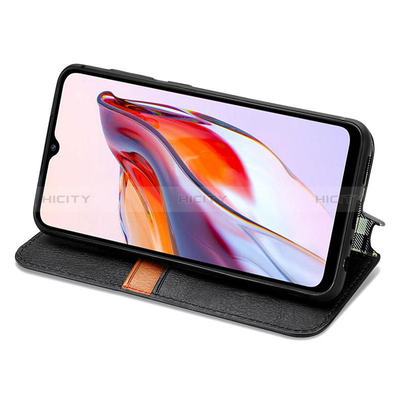 Custodia Portafoglio In Pelle Cover con Supporto S01D per Xiaomi Poco C55