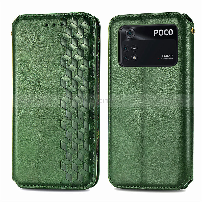 Custodia Portafoglio In Pelle Cover con Supporto S01D per Xiaomi Poco M4 Pro 4G