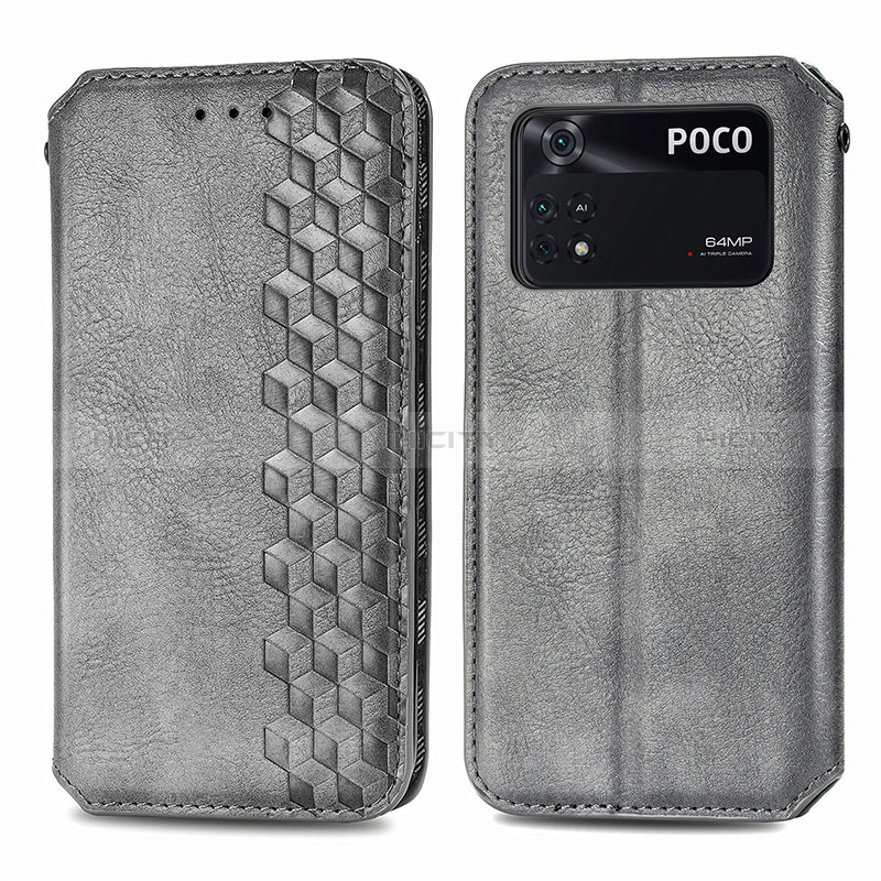 Custodia Portafoglio In Pelle Cover con Supporto S01D per Xiaomi Poco M4 Pro 4G