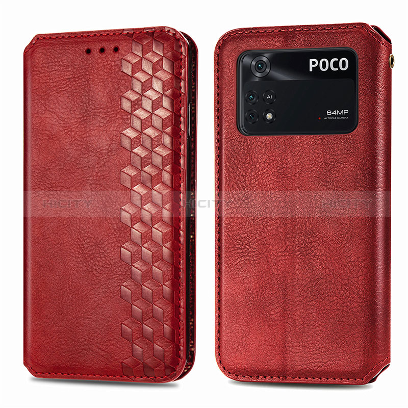 Custodia Portafoglio In Pelle Cover con Supporto S01D per Xiaomi Poco M4 Pro 4G