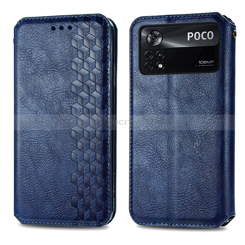 Custodia Portafoglio In Pelle Cover con Supporto S01D per Xiaomi Poco X4 Pro 5G