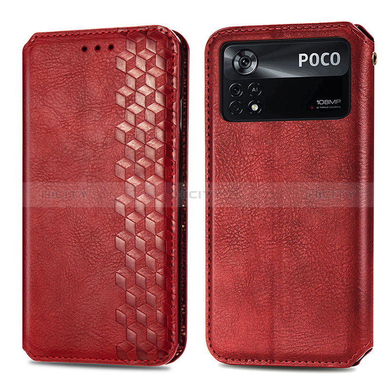 Custodia Portafoglio In Pelle Cover con Supporto S01D per Xiaomi Poco X4 Pro 5G