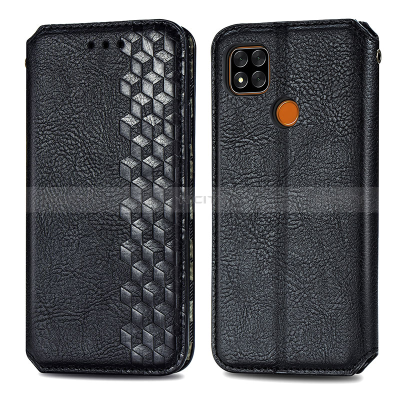 Custodia Portafoglio In Pelle Cover con Supporto S01D per Xiaomi Redmi 10A 4G Nero