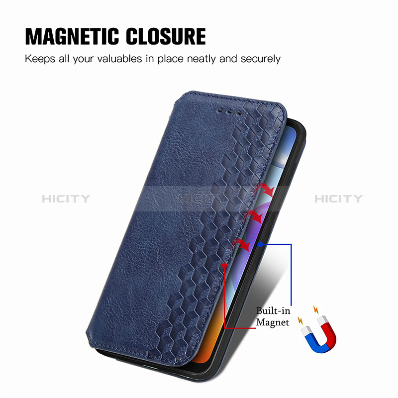 Custodia Portafoglio In Pelle Cover con Supporto S01D per Xiaomi Redmi 10C 4G