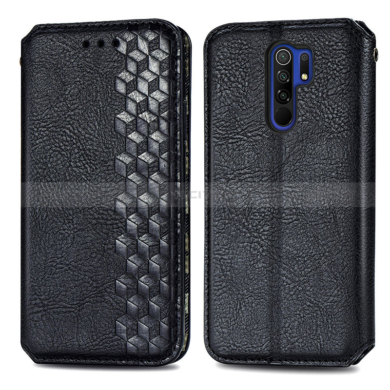 Custodia Portafoglio In Pelle Cover con Supporto S01D per Xiaomi Redmi 9