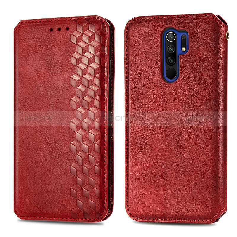 Custodia Portafoglio In Pelle Cover con Supporto S01D per Xiaomi Redmi 9