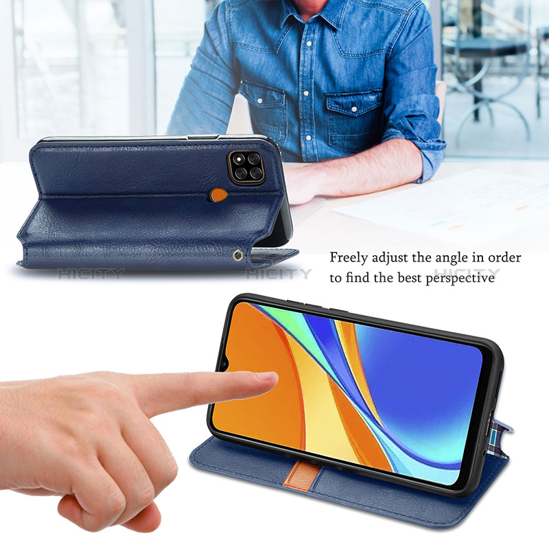 Custodia Portafoglio In Pelle Cover con Supporto S01D per Xiaomi Redmi 9 India