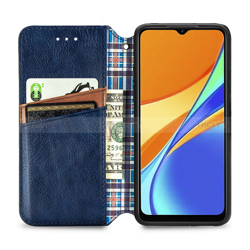 Custodia Portafoglio In Pelle Cover con Supporto S01D per Xiaomi Redmi 9 India