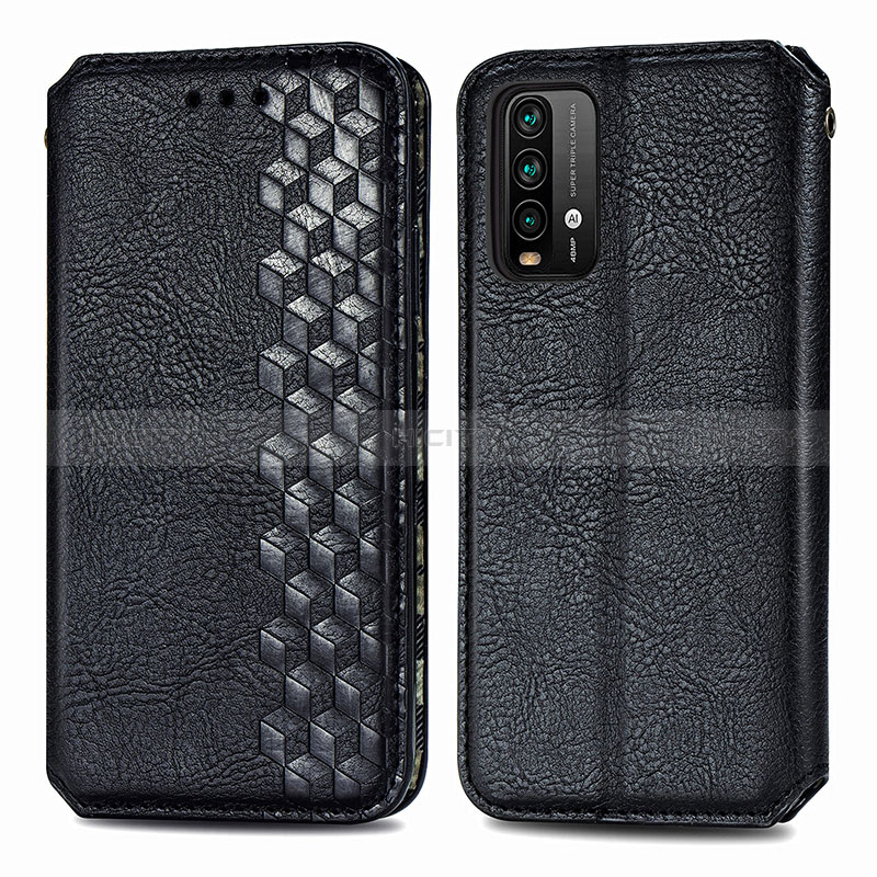 Custodia Portafoglio In Pelle Cover con Supporto S01D per Xiaomi Redmi 9 Power