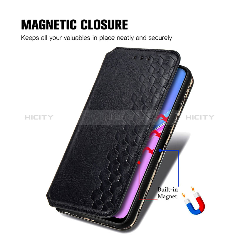 Custodia Portafoglio In Pelle Cover con Supporto S01D per Xiaomi Redmi 9 Prime India