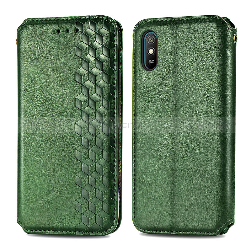 Custodia Portafoglio In Pelle Cover con Supporto S01D per Xiaomi Redmi 9i